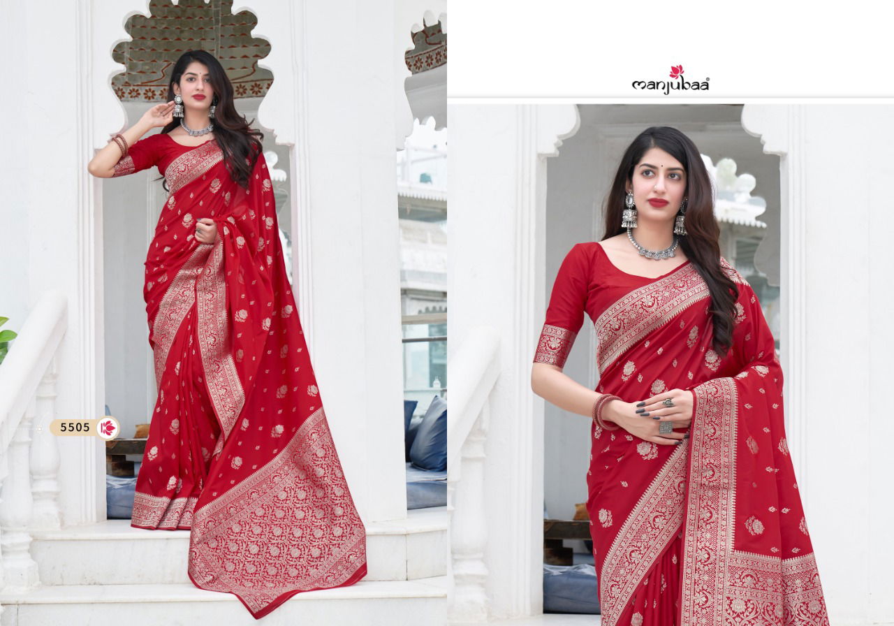 Majubaaa Maaisha Festive Wear Banarasi Silk Designer Fancy Saree Collection